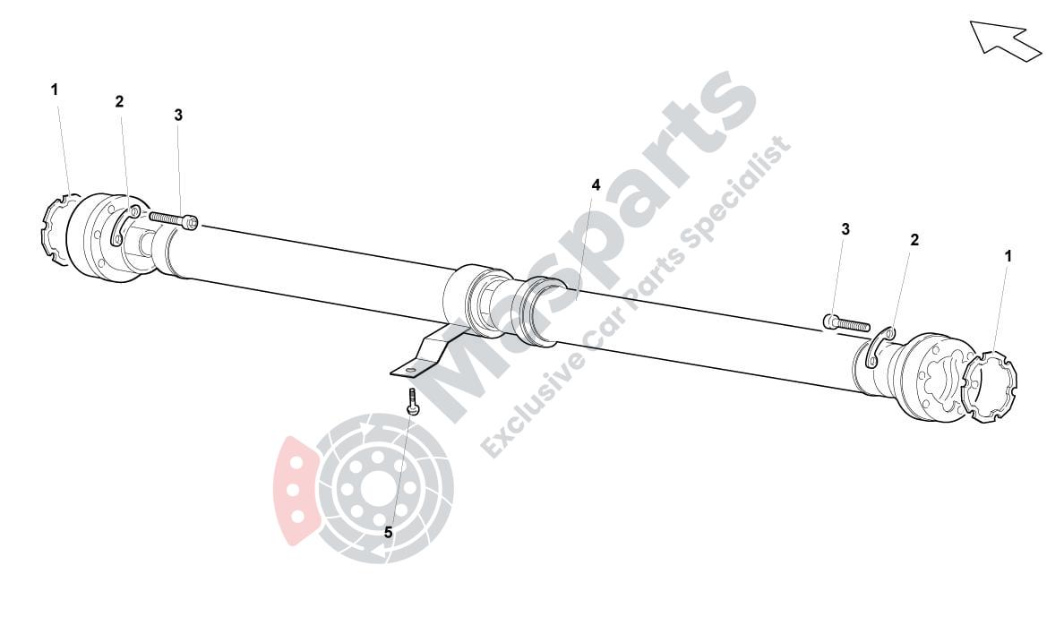 307-PROPELLER SHAFT parts diagram