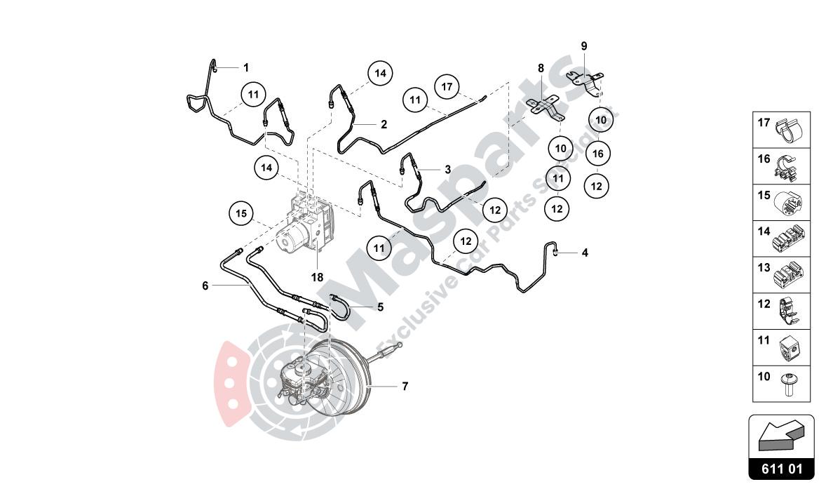 611-BRAKE SYSTEM parts diagram