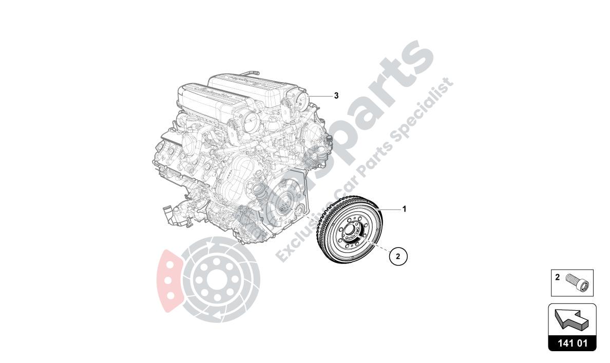141-FLYWHEEL parts diagram