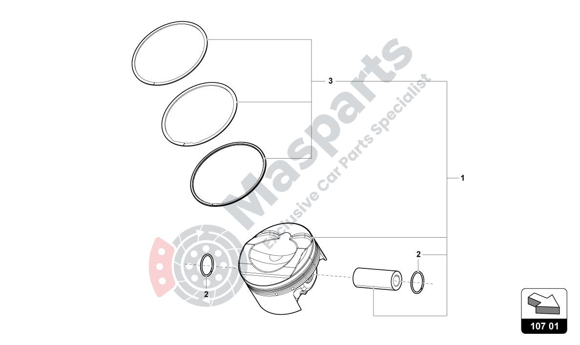 107-PISTONS parts diagram